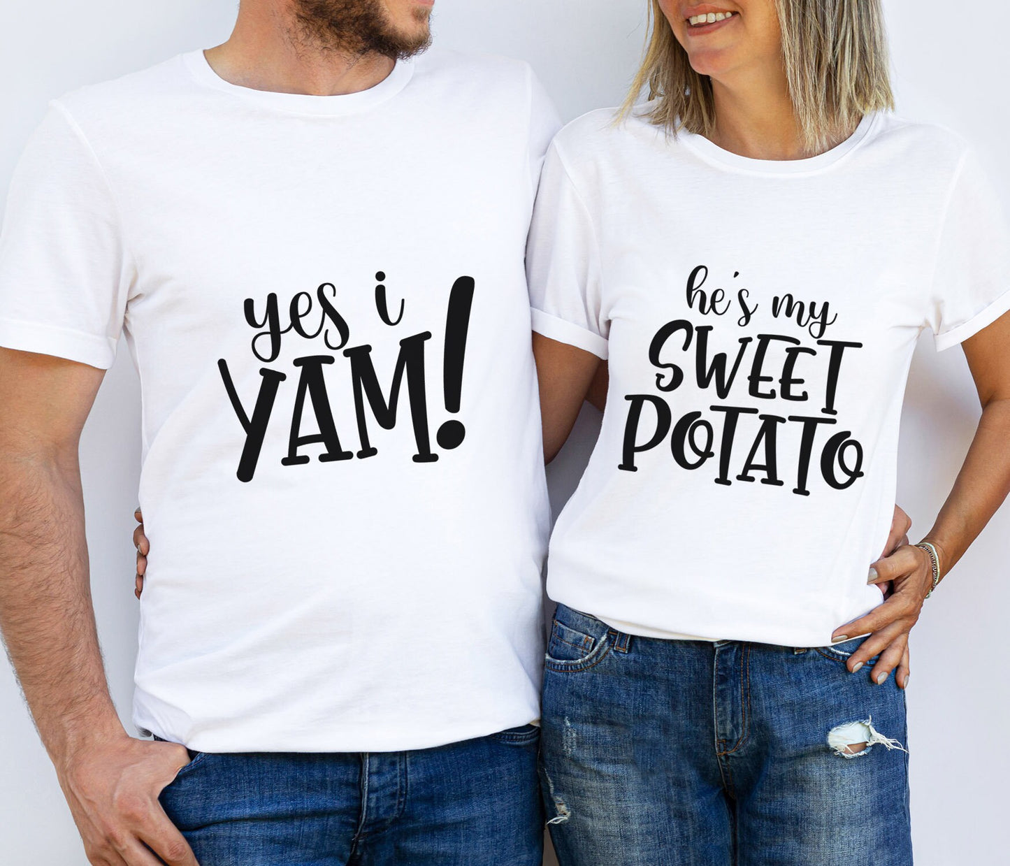 Matching Thanksgiving Shirts, He's My Sweet Potato, Yes I Yam, Matching Couples T-shirts, Valentines Gift Shirt, Anniversary Gift T-shirts