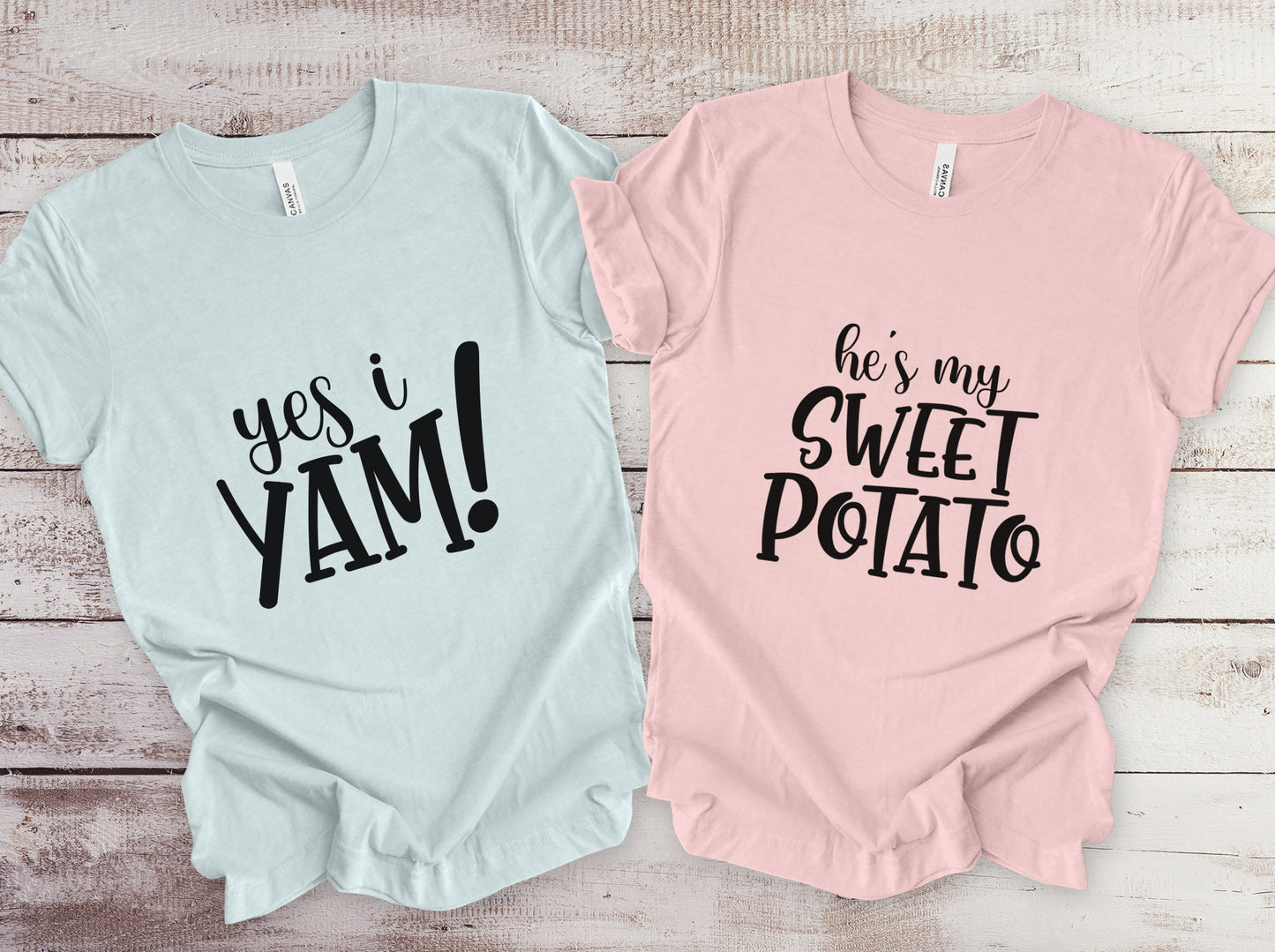 Matching Thanksgiving Shirts, He's My Sweet Potato, Yes I Yam, Matching Couples T-shirts, Valentines Gift Shirt, Anniversary Gift T-shirts