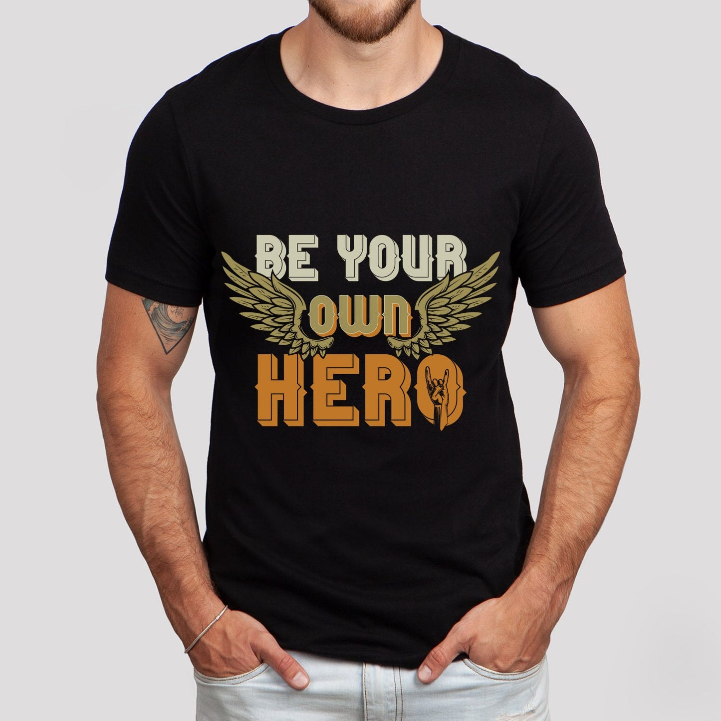 T-shirt Soyez votre propre héros, T-shirt inspirant, T-shirt avec citation sur le style de vie, T-shirt de motivation, T-shirt avec citation inspirante, T-shirt cadeau