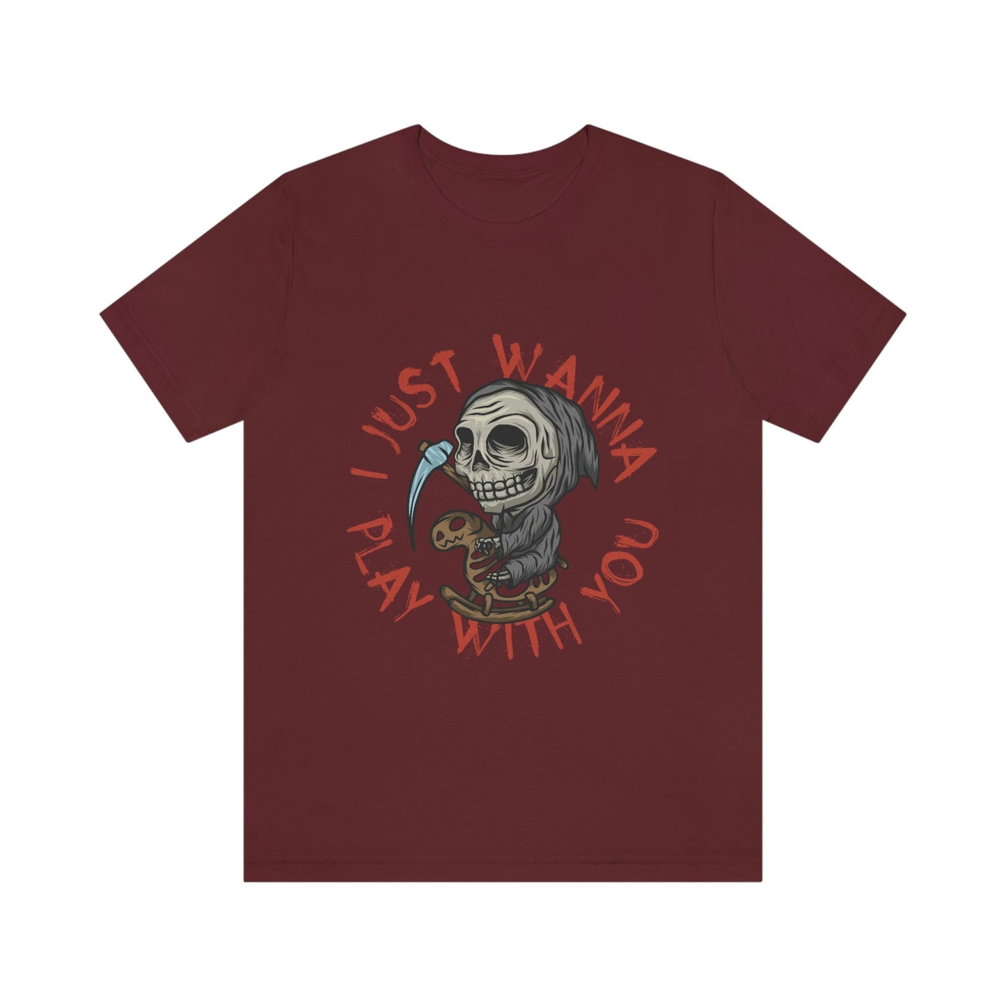 Funny Scary Skull T-shirt, Spooky Skeleton Shirt, Funny Halloween Shirt, I Just Wanna Play with You Shirt, Ghost Skull Shirt