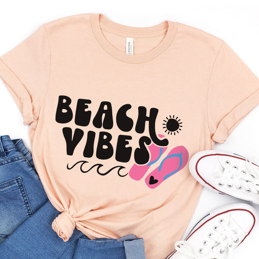 T-shirt Beach Vibes, chemises d'été pour femmes, chemise de plage, chemises de plage pour femmes, mode vacances, chemise de vacances, chemise soleil et plage