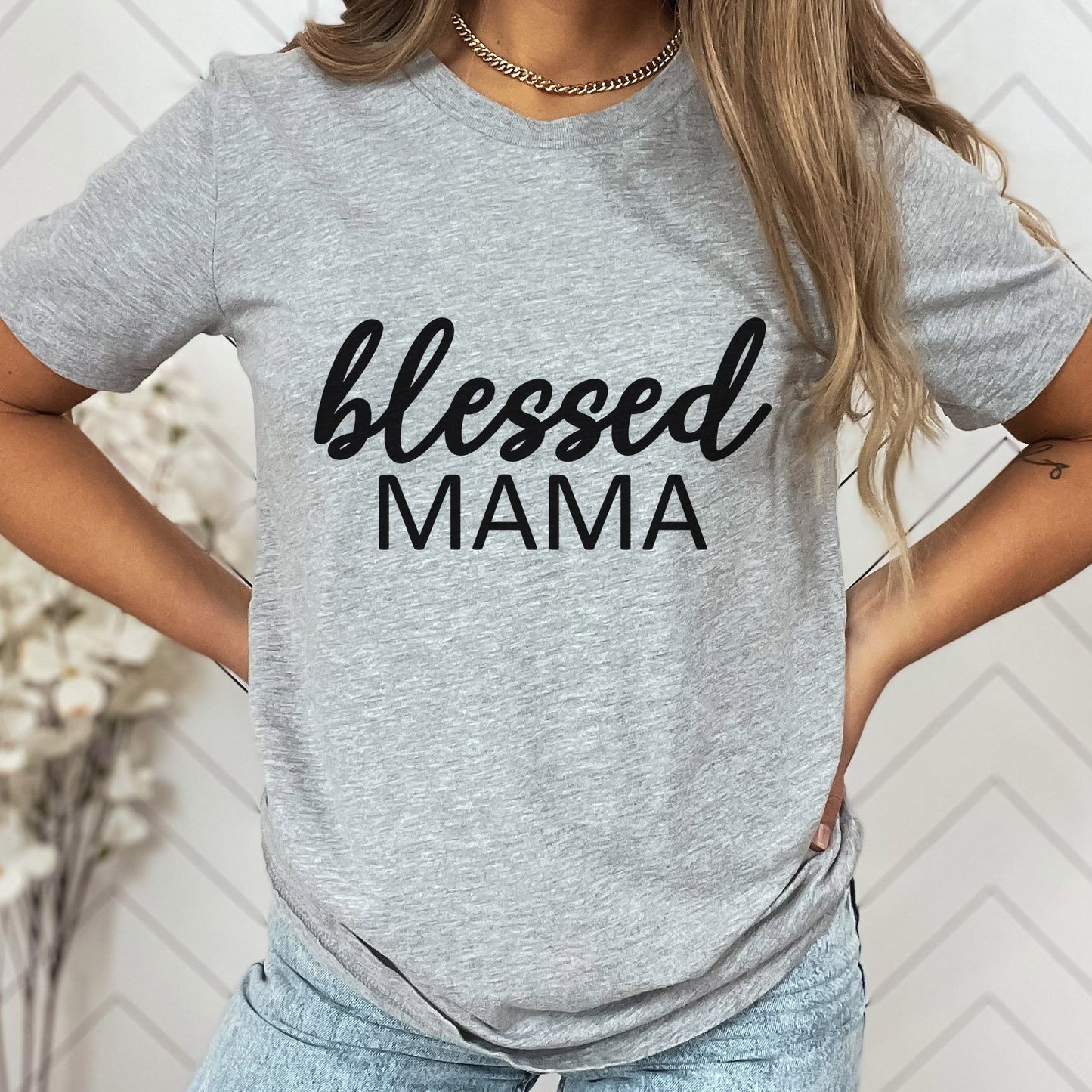 Blessed Mama Shirt, Funny Mom T-shirt, Gift Shirt for Mom, Mother's Day Gift Shirt, Mom Life Shirt, Parenting Shirt