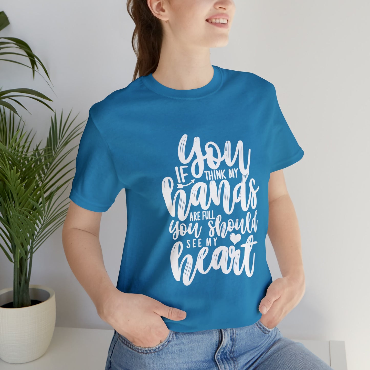 T-shirt pour maman, T-shirt pour la vie de maman, T-shirt cadeau pour maman, T-shirt cœur plein, T-shirt mains pleines, T-shirt cadeau pour la fête des mères, T-shirt pour les mères