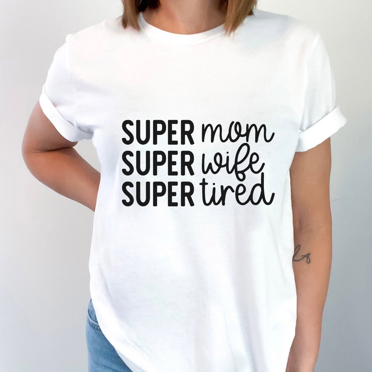 Super Mom Shirt, Mom Life T-shirt, Gift Shirt for Mom, Super Wife Shirt, Mother's Day Gift Shirt, Funny Parenting Shirt, Mothers Gift Shirt