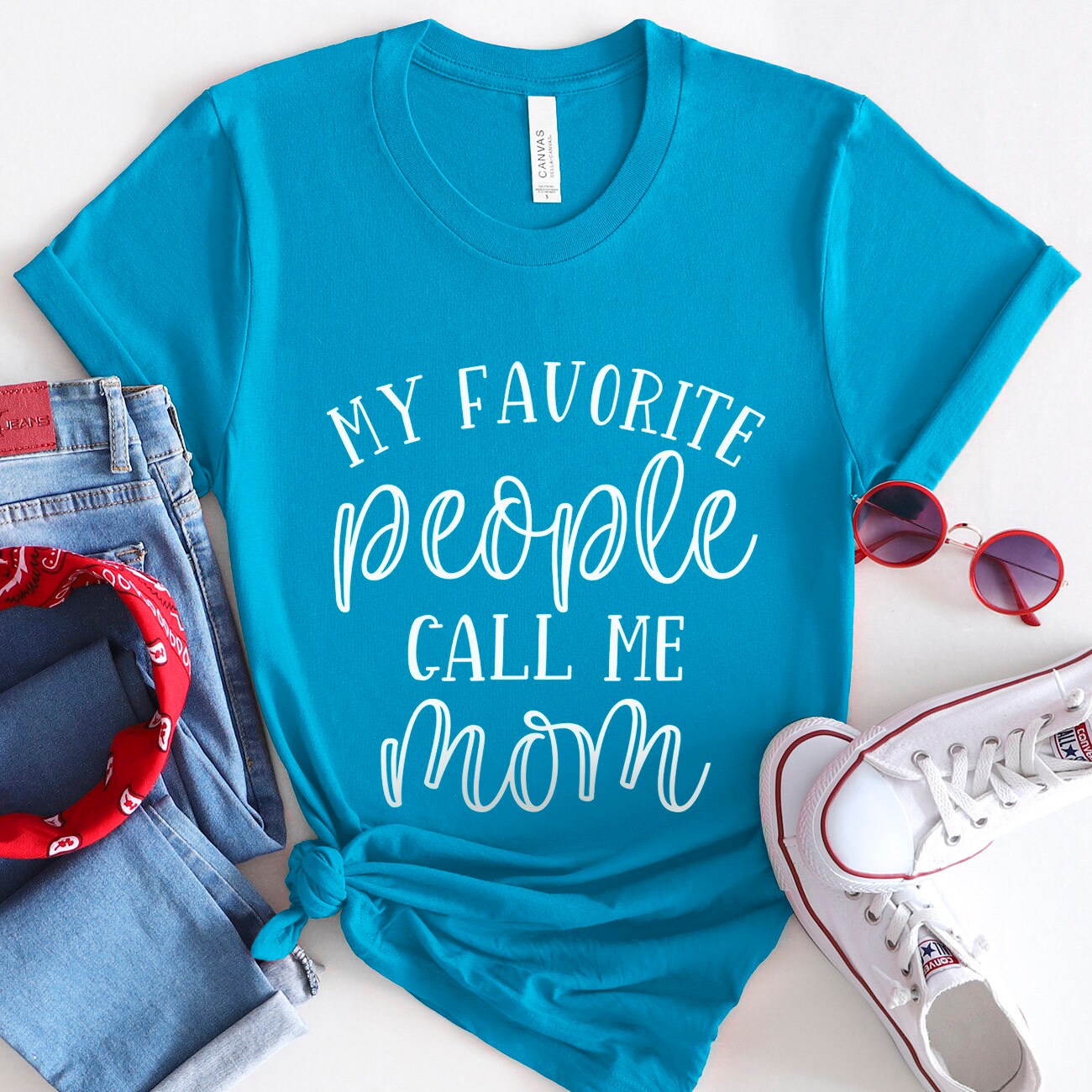 Mes personnes préférées m'appellent maman T-shirt, T-shirt de la vie de maman, T-shirt cadeau pour maman, T-shirt cadeau pour la fête des mères, T-shirt parental drôle, cadeau pour les mères