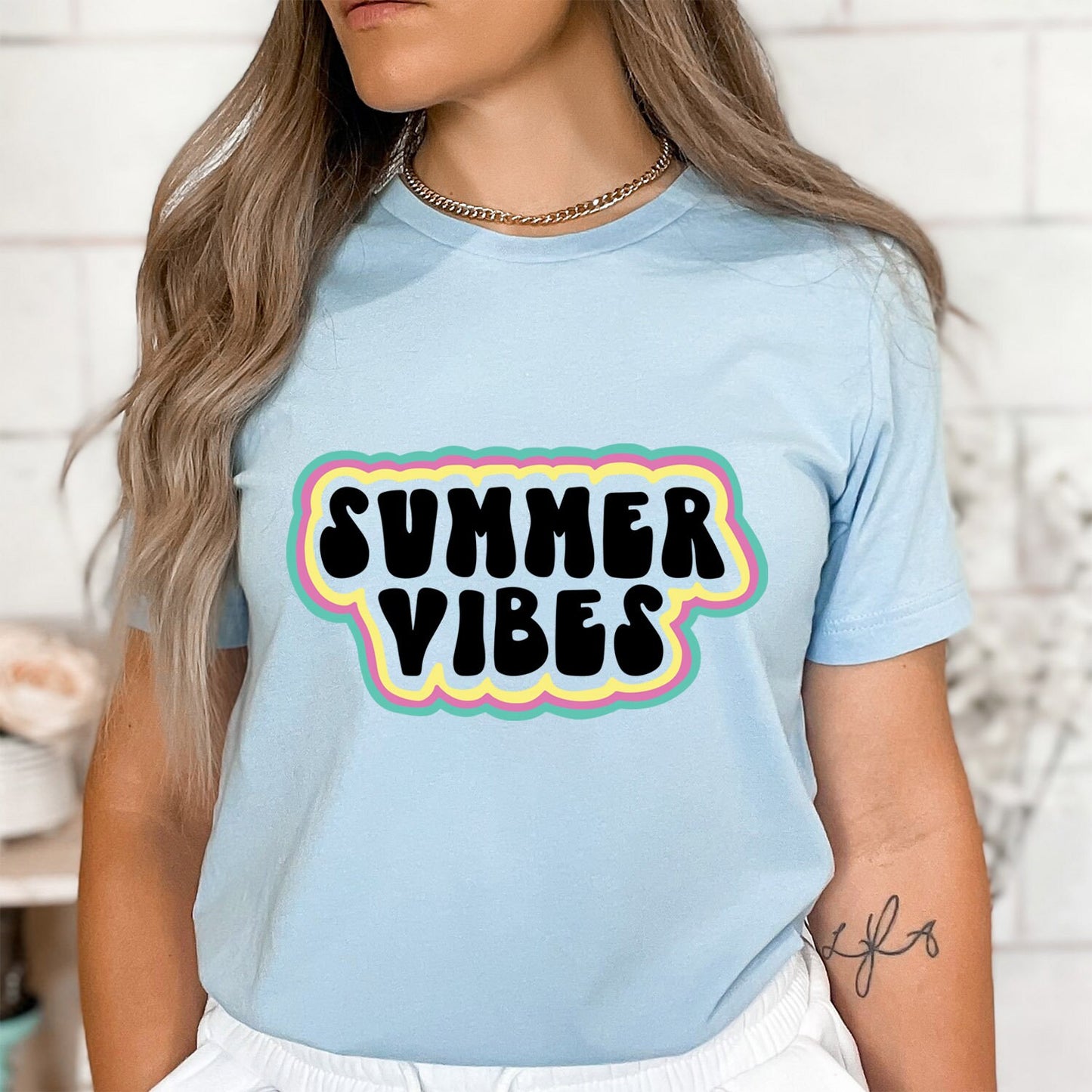 Summer Vibes T-Shirt, Beach Shirt, Cool Summer T-shirt, Vacation Shirt, Happy Summer Shirt, Summer Gift T-shirt