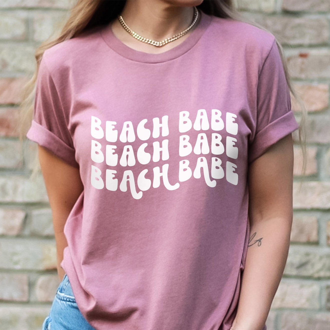 T-shirt Beach Babe, T-shirt Beach Vibes, T-shirts d'été pour femmes, T-shirts de plage pour femmes, T-shirt de vacances, T-shirt de plage pour femmes