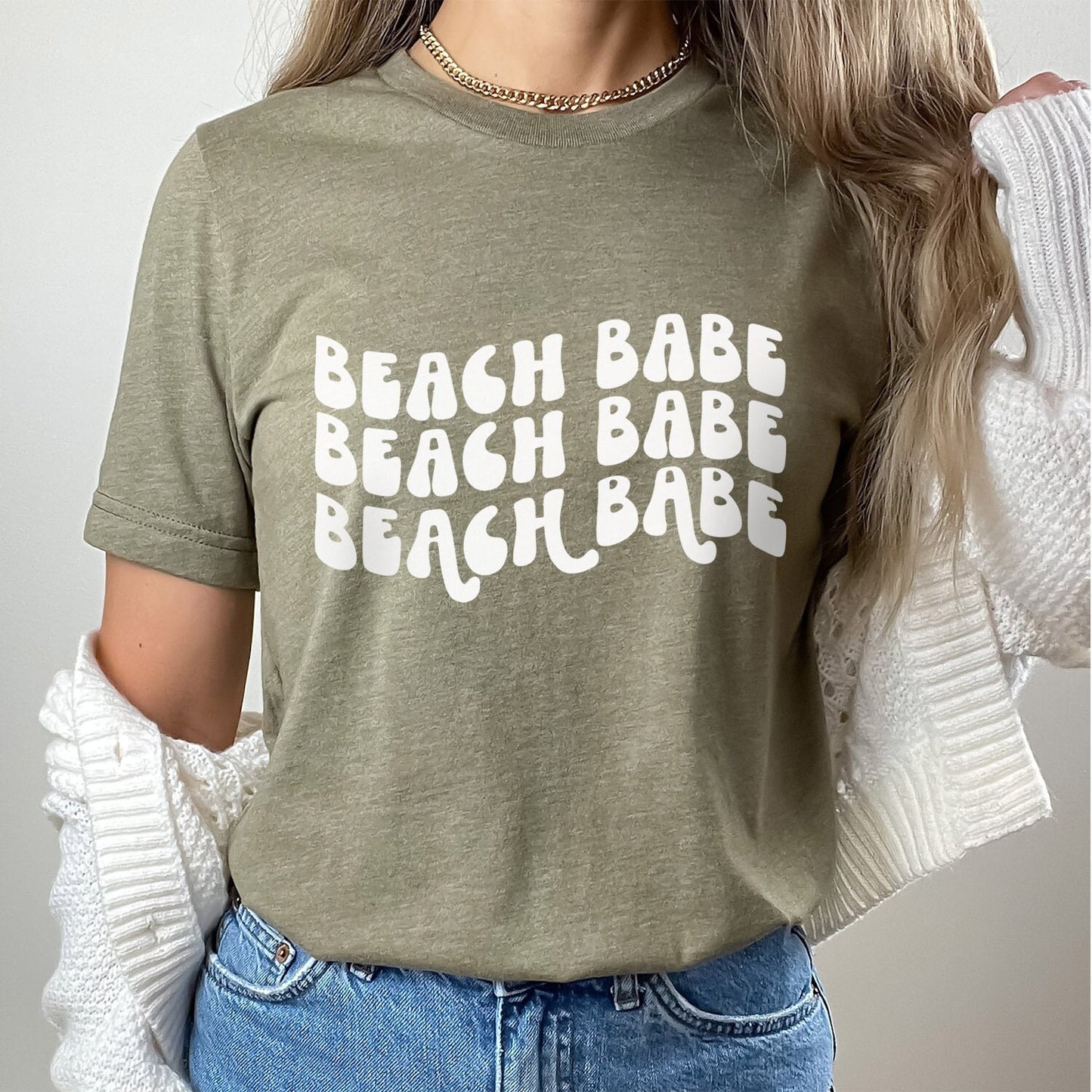 T-shirt Beach Babe, T-shirt Beach Vibes, T-shirts d'été pour femmes, T-shirts de plage pour femmes, T-shirt de vacances, T-shirt de plage pour femmes