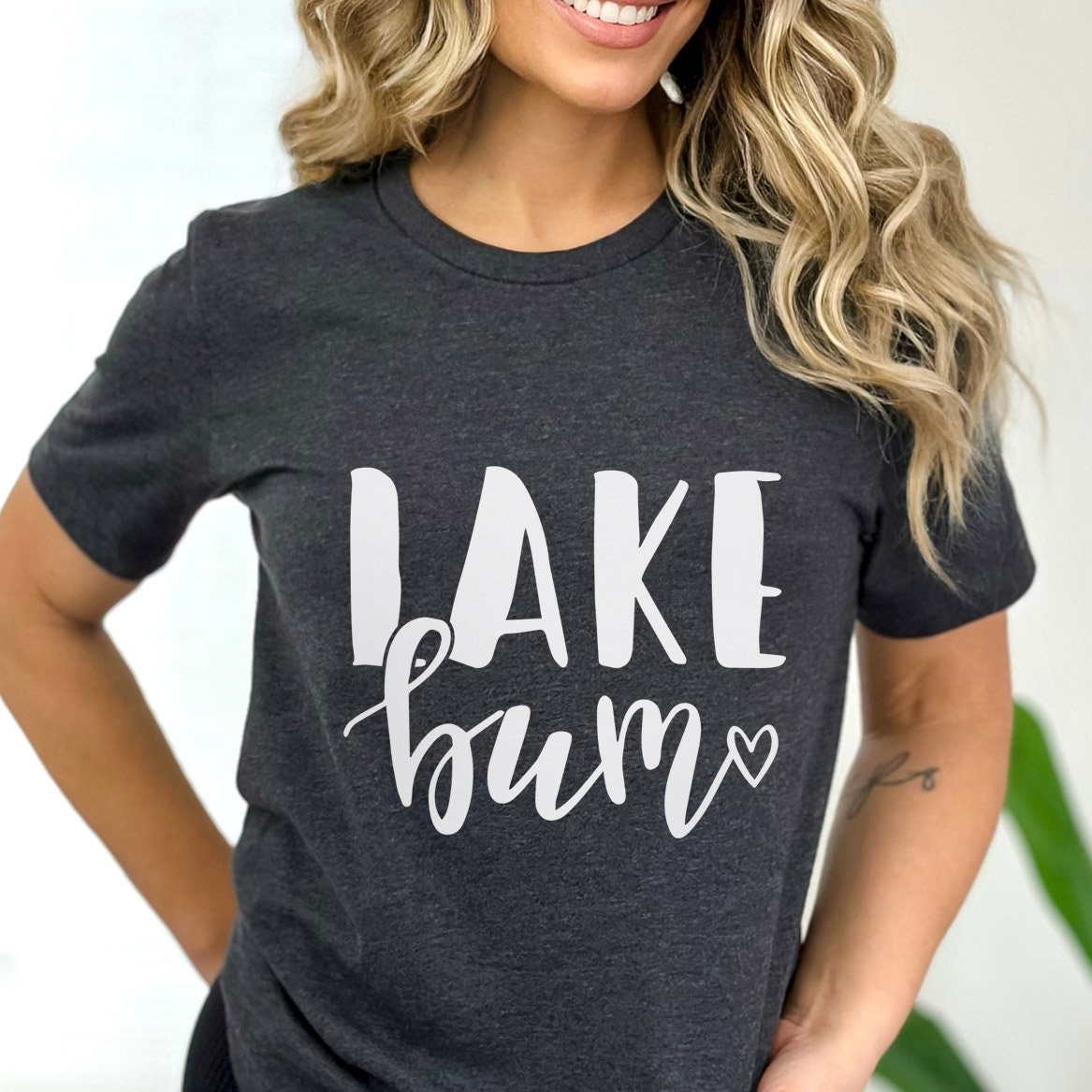 T-shirt Lake Bum, chemise de plage pour femme, chemise de plage, chemises d'été, chemises de plage, chemise de vacances, chemise de vacances au lac