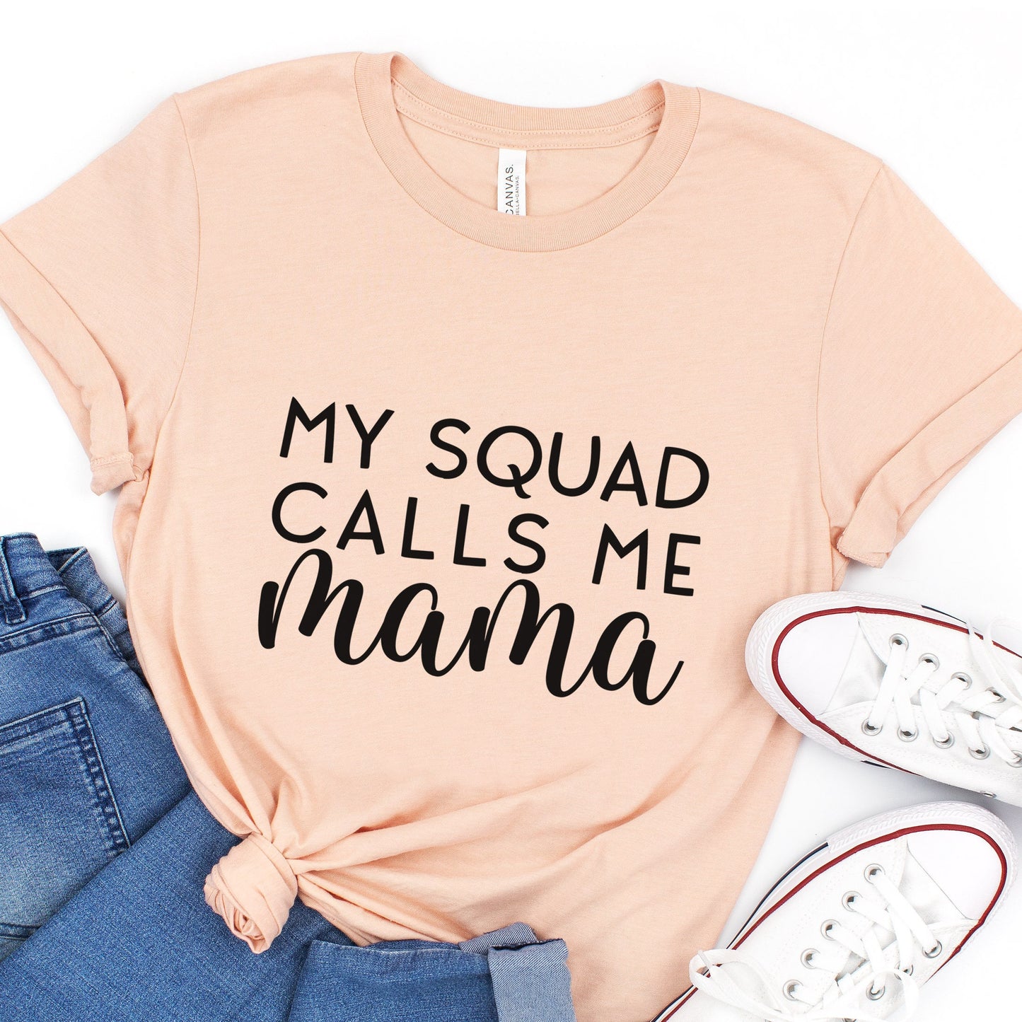 T-shirt My Squad Calls Me Mama, T-shirt Mom Life, T-shirt cadeau pour la fête des mères, T-shirt cadeau pour maman, T-shirt pour les mères, T-shirt parental drôle