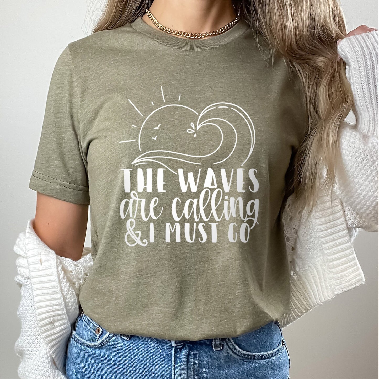 Surf T-shirt, The Waves are Calling T-shirt, Summer Shirt, Beach Shirt, Surfing Shirt, Vacation Shirt, Surf Lover Gift Shirt