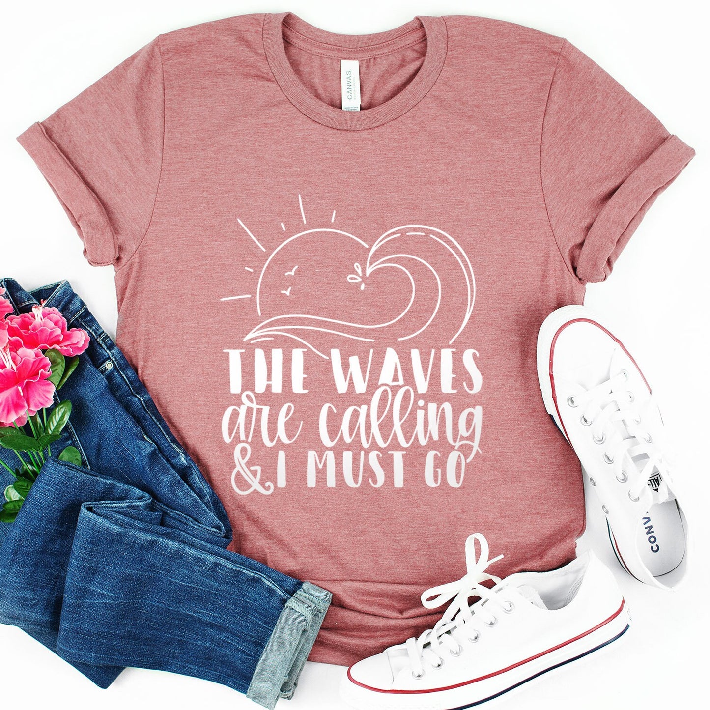 Surf T-shirt, The Waves are Calling T-shirt, Summer Shirt, Beach Shirt, Surfing Shirt, Vacation Shirt, Surf Lover Gift Shirt