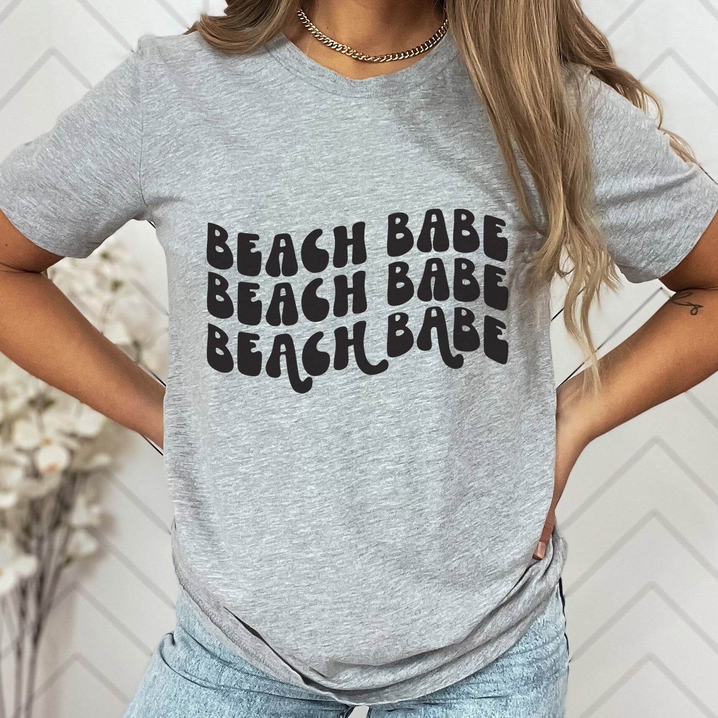 T-shirt Beach Babe, T-shirt Beach Vibes, T-shirts d'été pour femmes, T-shirts de plage pour femmes, T-shirt de vacances, T-shirt de plage pour femmes