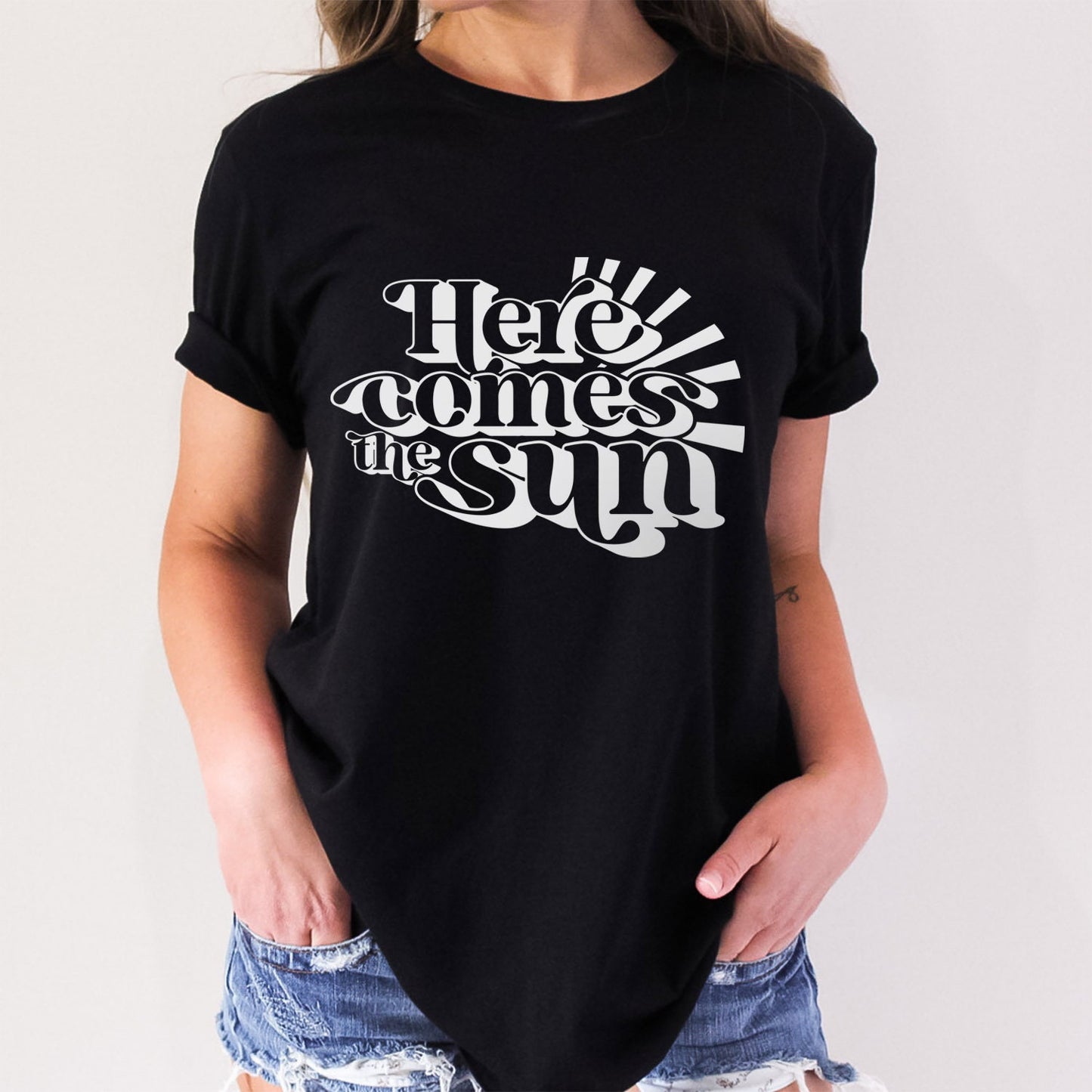 T-shirt Here Comes the Sun, T-shirt Beach Life, T-shirt de plage, T-shirts d'été, T-shirts de plage, T-shirt de vacances, T-shirt de vacances