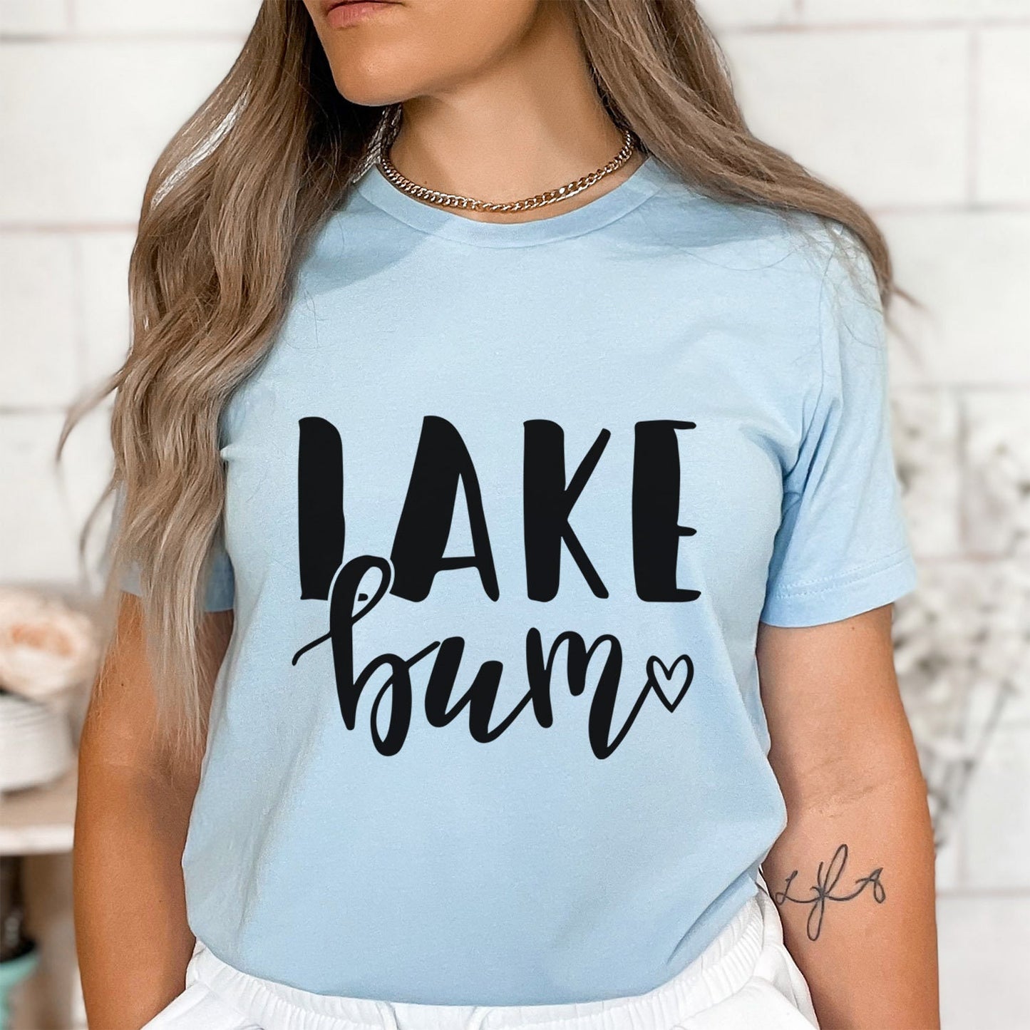 T-shirt Lake Bum, chemise de plage pour femme, chemise de plage, chemises d'été, chemises de plage, chemise de vacances, chemise de vacances au lac