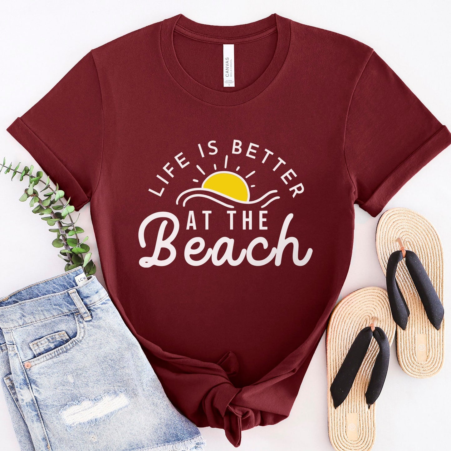 T-shirt d'été, la vie est meilleure à la plage, t-shirt de plage, t-shirt d'été, t-shirt d'été cool, t-shirt de vacances, t-shirt pour femme