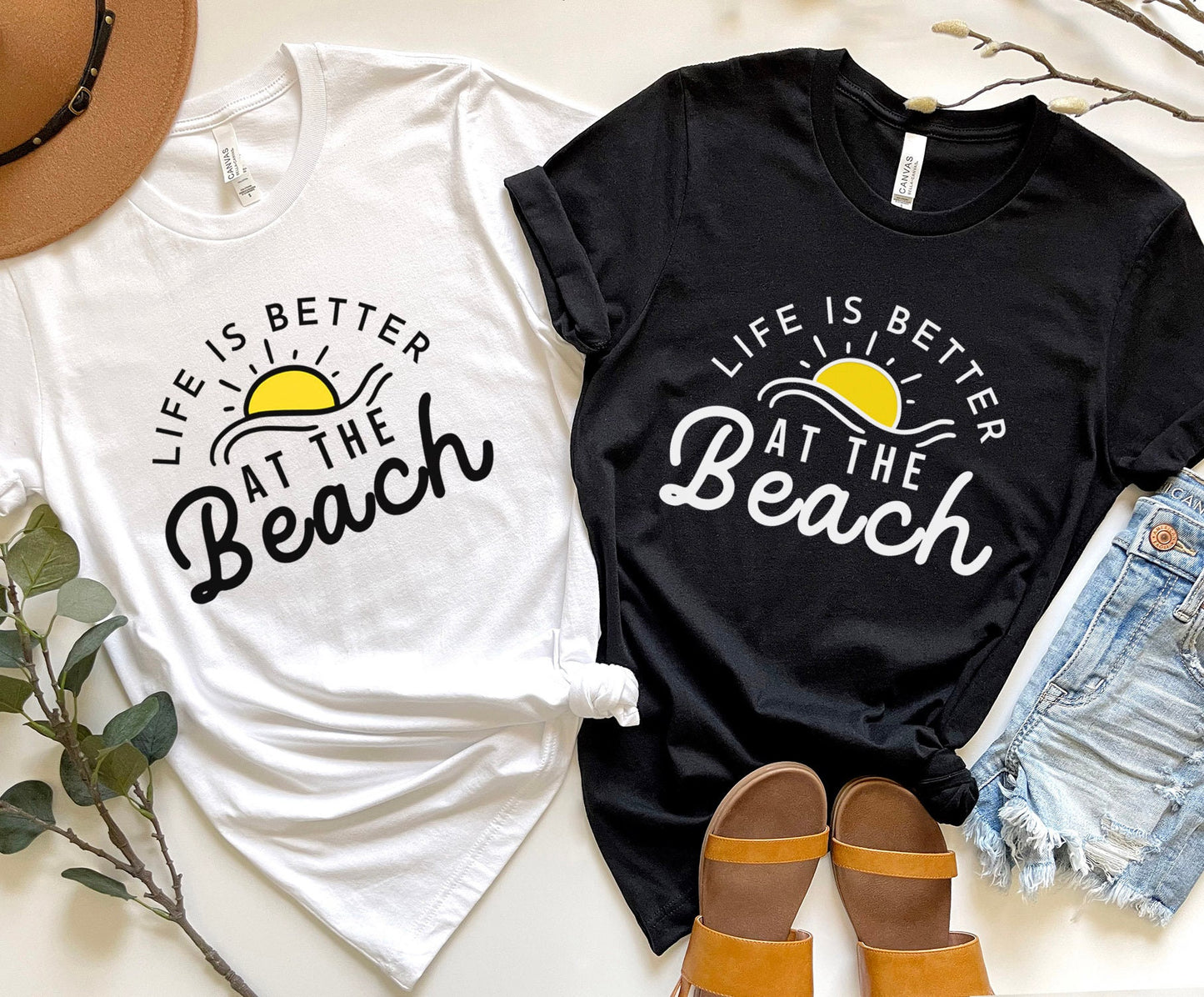 T-shirt d'été, la vie est meilleure à la plage, t-shirt de plage, t-shirt d'été, t-shirt d'été cool, t-shirt de vacances, t-shirt pour femme