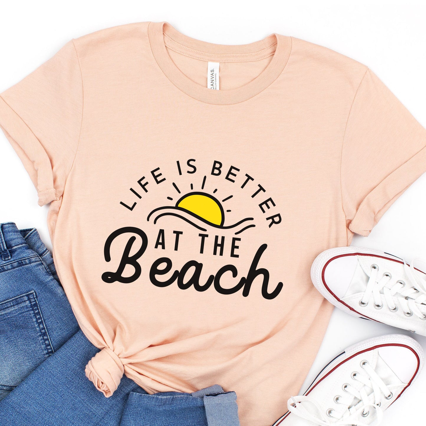 T-shirt d'été, la vie est meilleure à la plage, t-shirt de plage, t-shirt d'été, t-shirt d'été cool, t-shirt de vacances, t-shirt pour femme