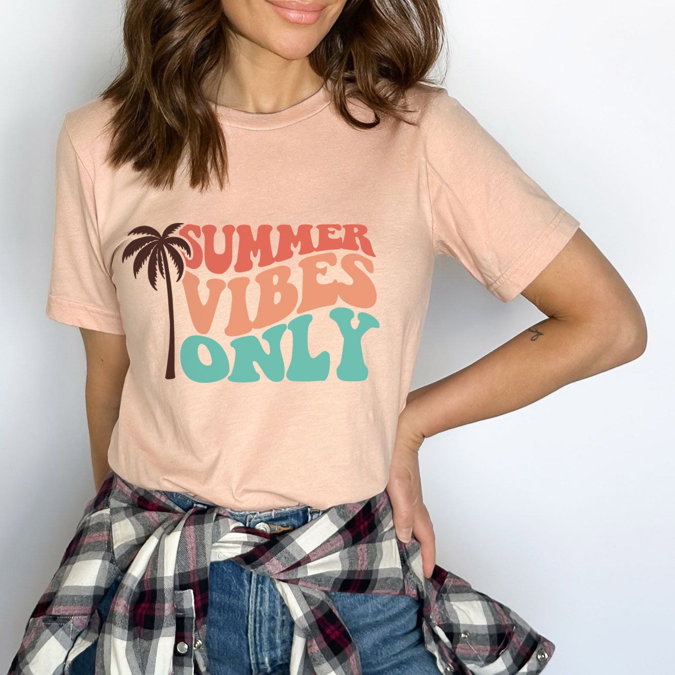 Summer Vibes Only Shirt, Retro Shirts, Summer T-shirt, Summer Shirts, Beach Shirts for Women, Vacation Shirt