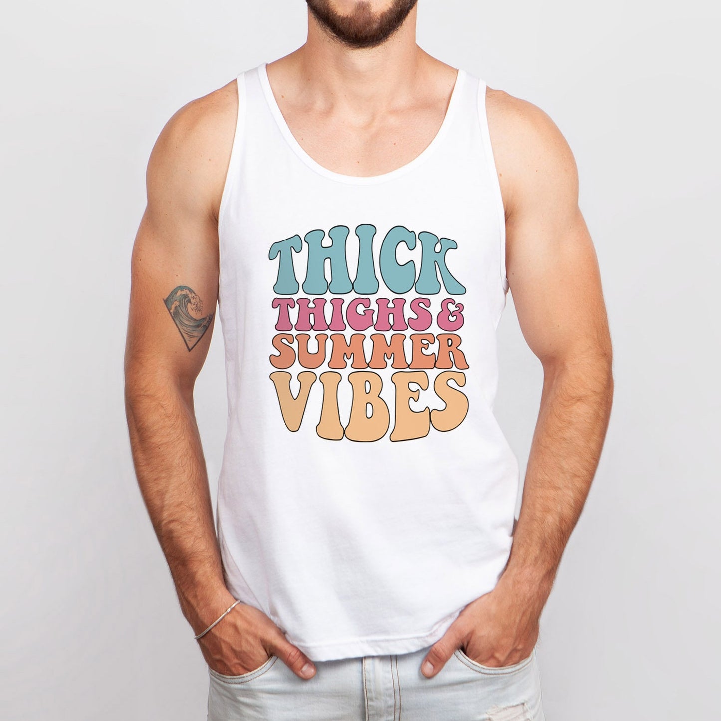 Summer Vibes Tank, Retro Shirt, Beach Tank for Men, Summer Tank for Women, Beach Shirts, Vacation Shirt, Holiday Tank for Men and Women