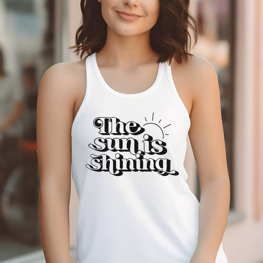 The Sun is Shining Tank, Summer Tanks, Beach Tanks for Women, Tanks for Men, Vacation Shirt, Retro Style Shirt, Summer Gift Shirts