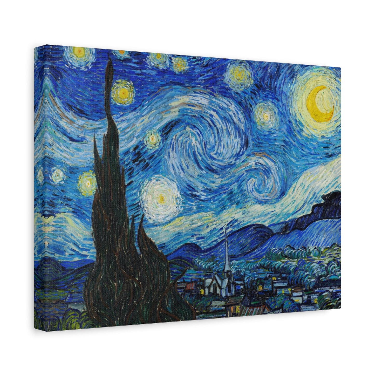 Vincent Van Gogh The Starry Night Stretched Reproduction Canvas Wall Art, Van Gogh Art Canvas Print, Modern Art Canvas Painting Room Decor