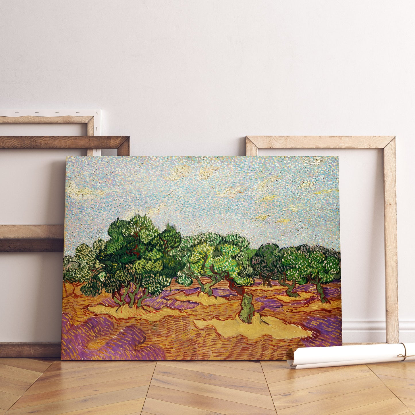 Vincent Van Gogh Olive Trees Stretched Canvas Wall Art, Van Gogh Painting Reproduction, Van Gogh Canvas Print, Post-Impressionism Art Decor