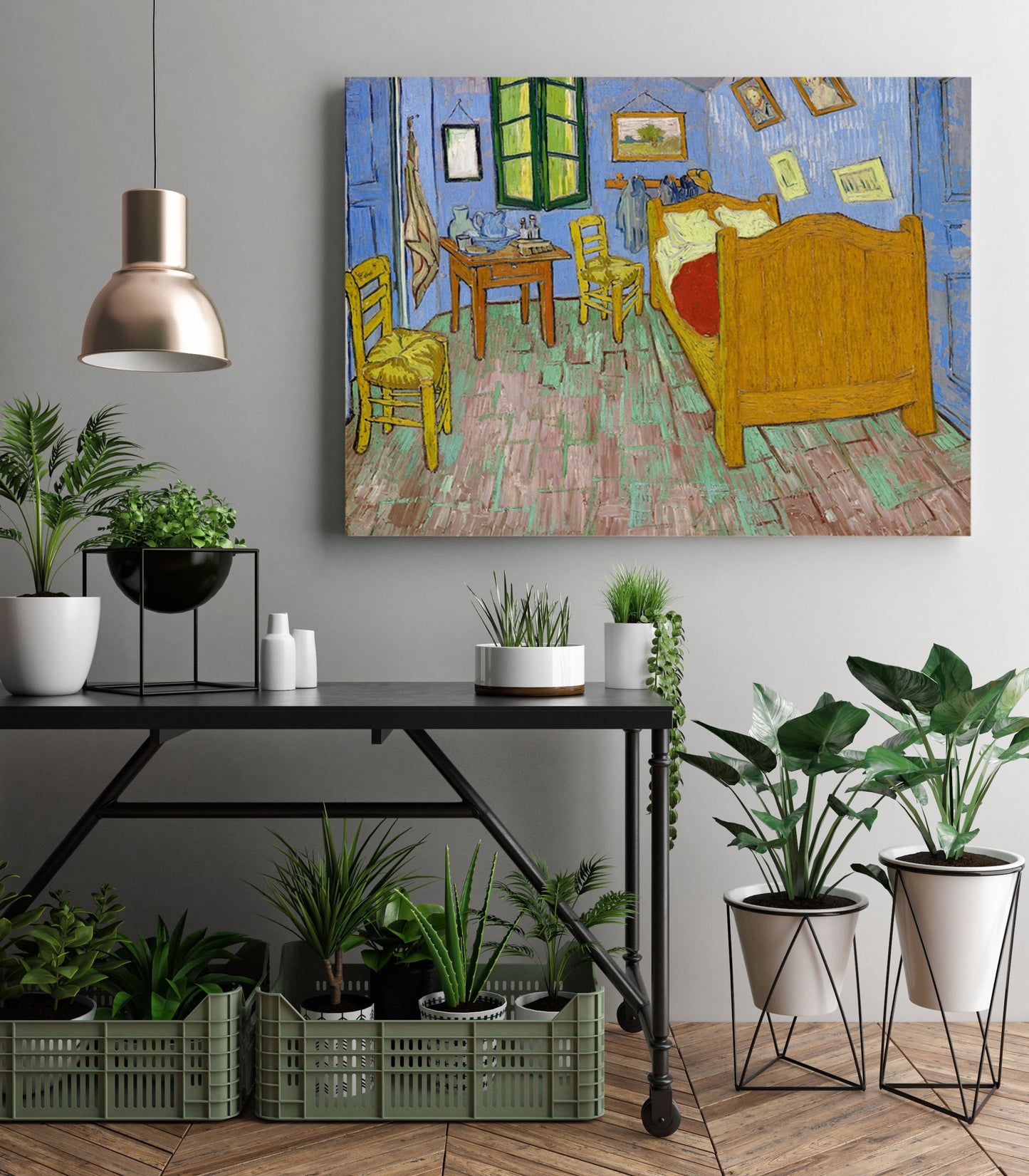 Reproduction d'art sur toile tendue de Vincent Van Gogh La chambre à coucher, impression sur toile d'art moderne