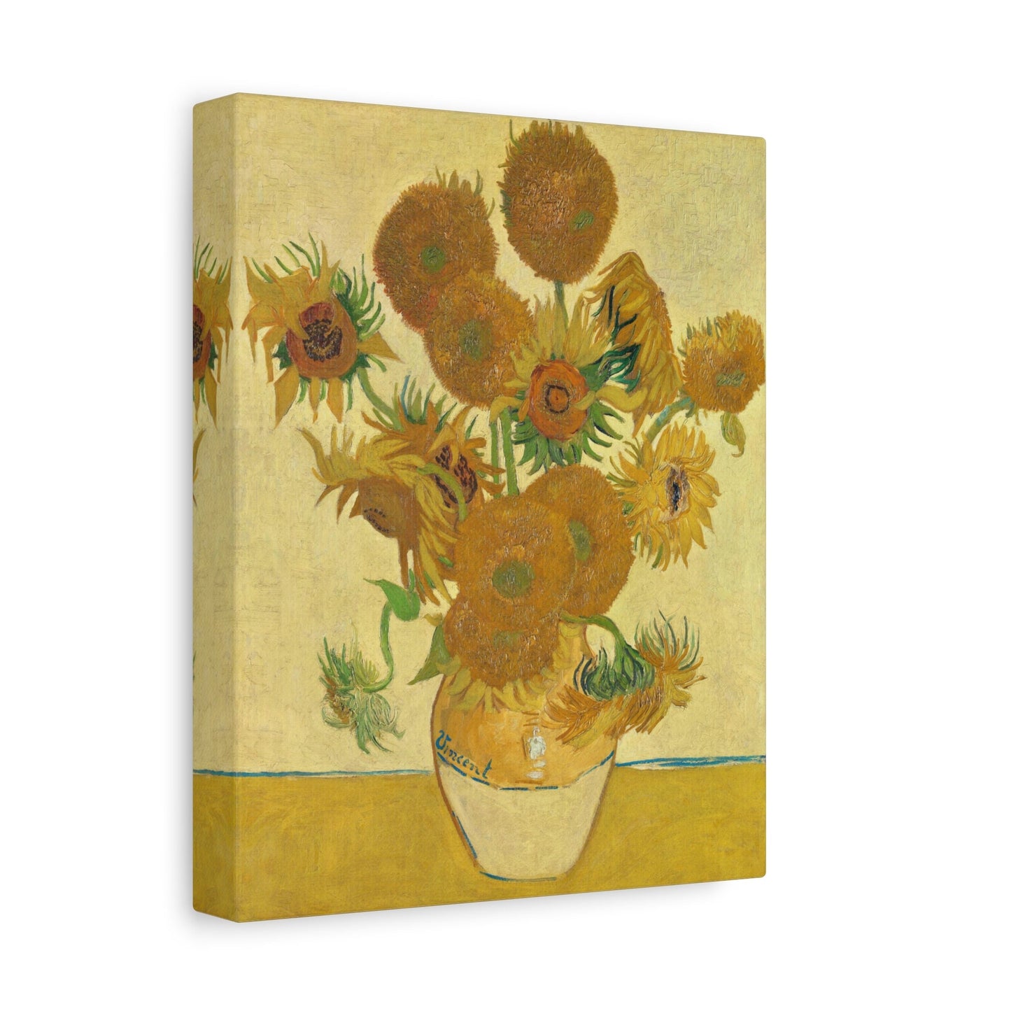 Vincent Van Gogh Sunflowers Stretched Canvas Wall Art, Van Gogh Modern Art Reproduction Print, Ready to Hang Van Gogh Painting Home Decor