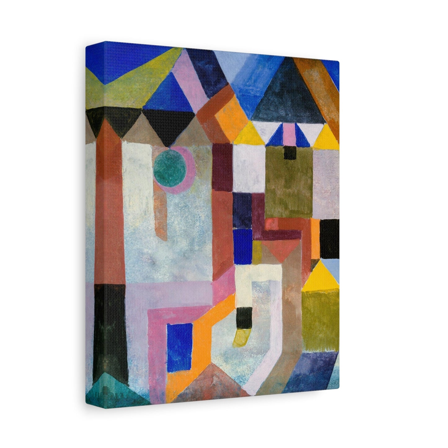 Paul Klee Colorful Architecture Stretched Canvas Abstract Wall Art, Paul Klee Reproduction Print, Paul Klee Painting Ready to Hang Canvas