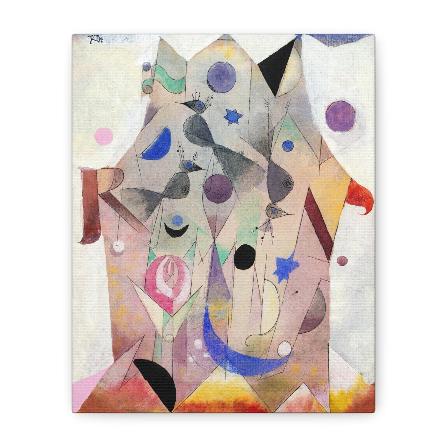 Paul Klee Persische Nachtigallen Persian Nightingales Stretched Canvas Wall Art, Paul Klee Reproduction Painting Print Abstract Wall Art