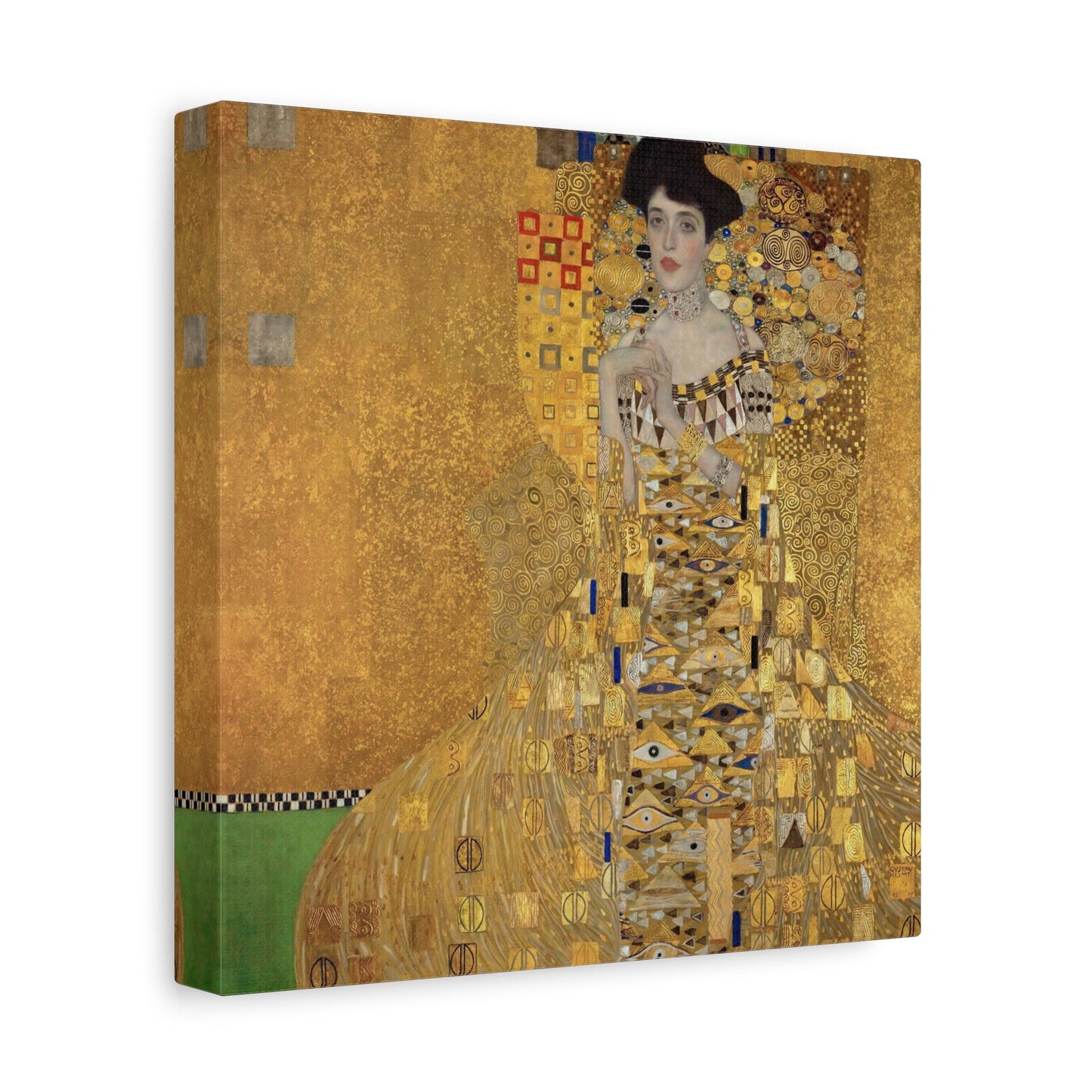 Gustav Klimt Portrait of Adele Bloch-Bauer Stretched Canvas Wall Art, Gustav Klimt Romantic Reproduction Wall Art, Ready to Hang Print