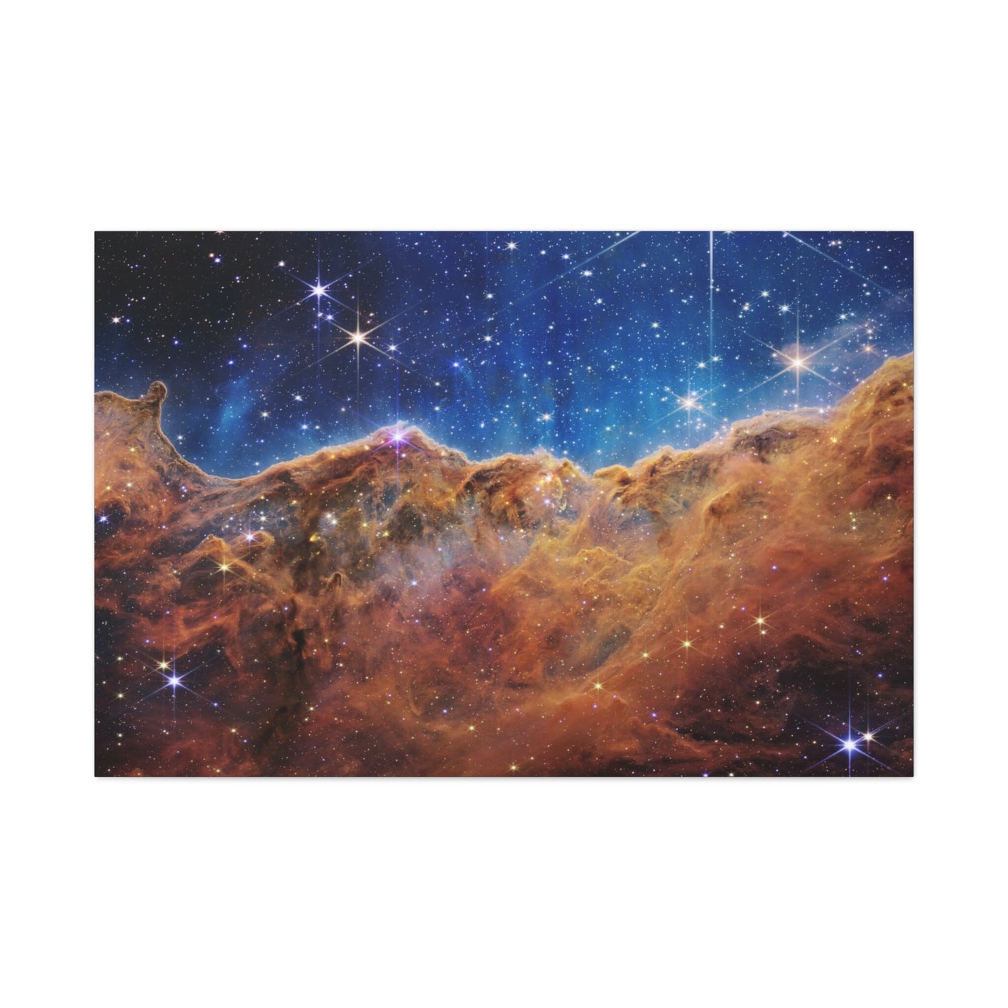 James Webb Carina Nebula Stretched Canvas Print, Space Telescope Images Print, NASA Print Space Art, Cosmic Cliffs Space Telescope Print