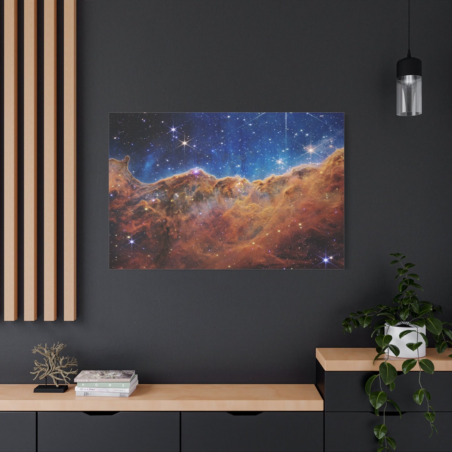 James Webb Carina Nebula Stretched Canvas Print, Space Telescope Images Print, NASA Print Space Art, Cosmic Cliffs Space Telescope Print