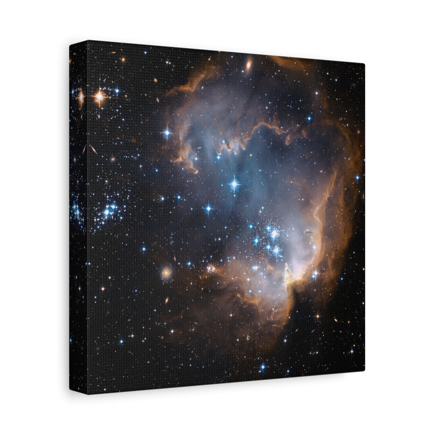 Space Nebula NASA Stretched Canvas Print, Galaxy Cosmic Space Print, NGC 602 and N90 Hubble Space Telescope Images, NASA Deep Field Print