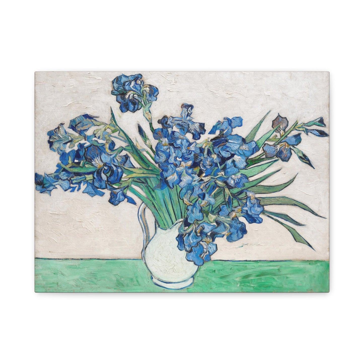 Vincent Van Gogh Ireses Stretched Canvas Wall Art, Van Gogh Reproduction Canvas Flowers Print for Room Decor, Modern Wall Art Painting