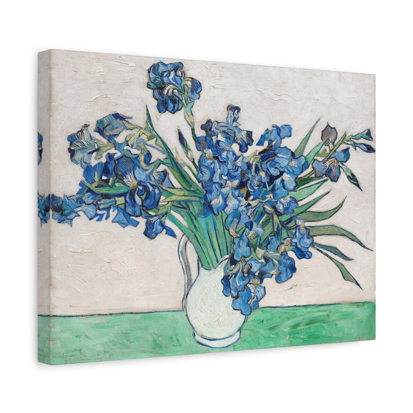 Vincent Van Gogh Ireses Stretched Canvas Wall Art, Van Gogh Reproduction Canvas Flowers Print for Room Decor, Modern Wall Art Painting