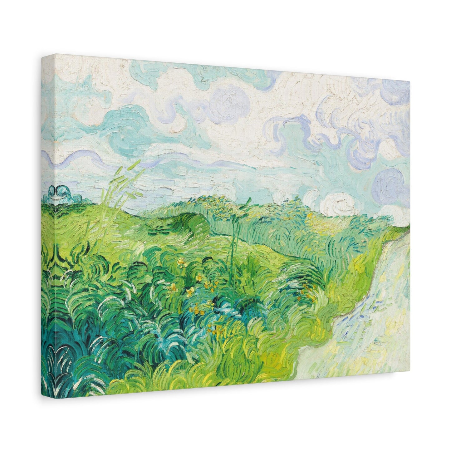 Vincent Van Gogh Green Wheat Fields Stretched Canvas Wall Art, Van Gogh Reproduction Canvas Print for Home Office Decor, Modern Art Painting