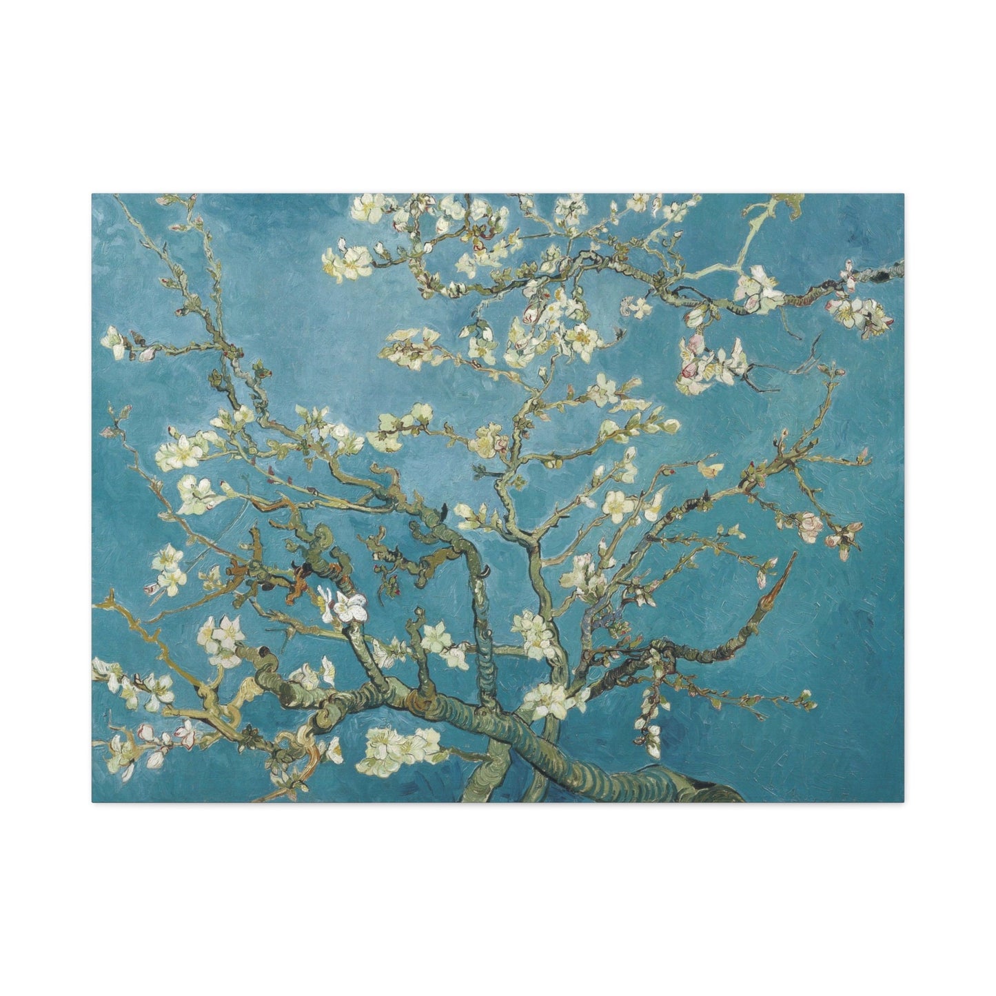 Impression sur toile tendue représentant une fleur d'amandier de Vincent Van Gogh, reproduction sur toile de Van Gogh, prête à accrocher pour la décoration intérieure