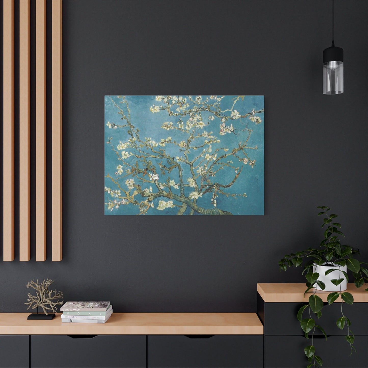 Impression sur toile tendue représentant une fleur d'amandier de Vincent Van Gogh, reproduction sur toile de Van Gogh, prête à accrocher pour la décoration intérieure