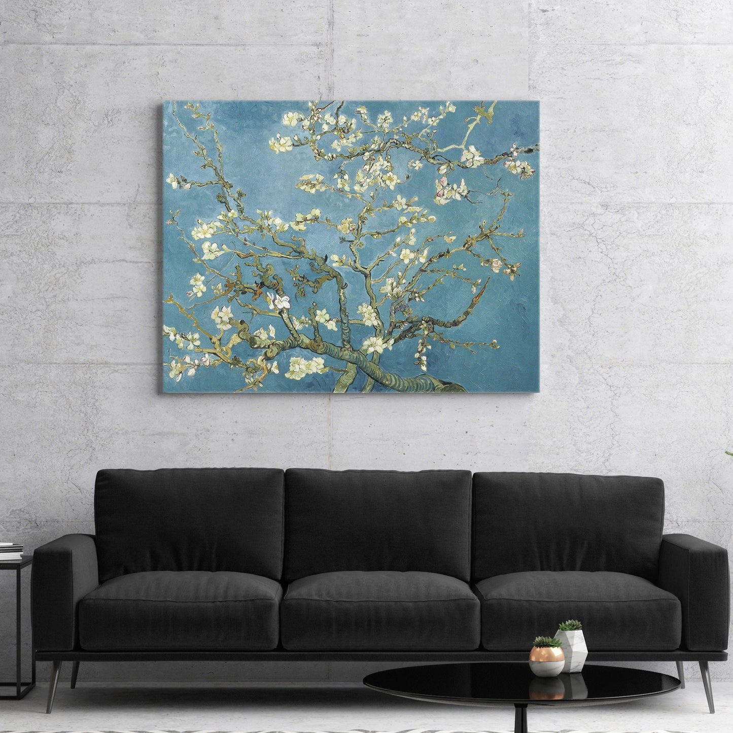 Impression sur toile tendue représentant une fleur d'amandier de Vincent Van Gogh, reproduction sur toile de Van Gogh, prête à accrocher pour la décoration intérieure