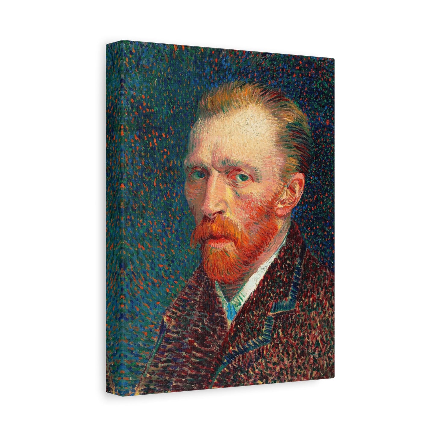 Vincent Van Gogh Self Portrait Stretched Canvas Wall Art, Van Gogh Reproduction Print, Van Gogh Portait Painting, Ready to Hang Canvas