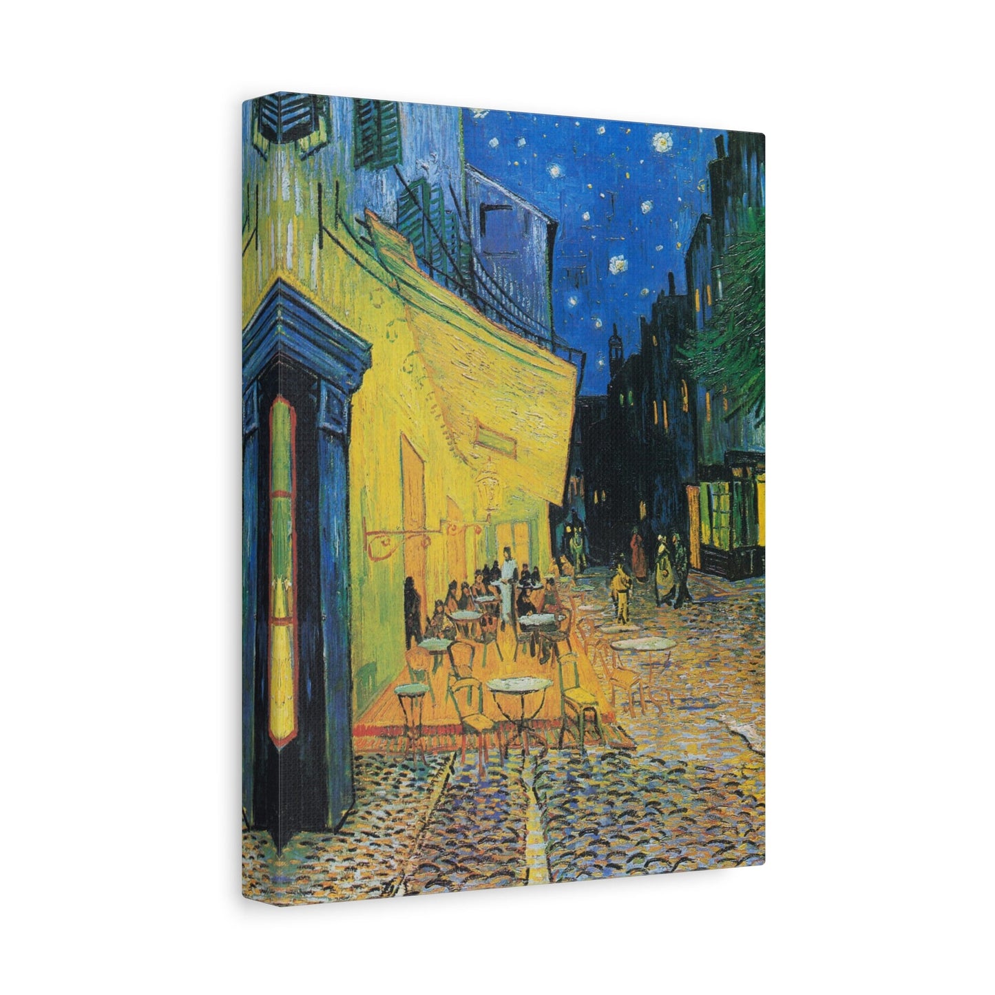 Toile tendue représentant la terrasse d'un café de Vincent Van Gogh la nuit, reproduction d'impression de Van Gogh, peinture de Van Gogh, décoration d'intérieur prête à accrocher