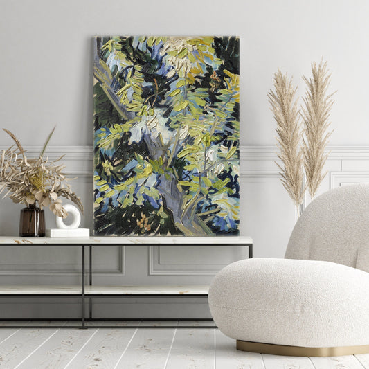 Vincent Van Gogh Blossoming Acacia Branches Stretched Canvas Wall Art, Van Gogh Reproduction Print, Van Gogh Painting Ready to Hang Wall Art