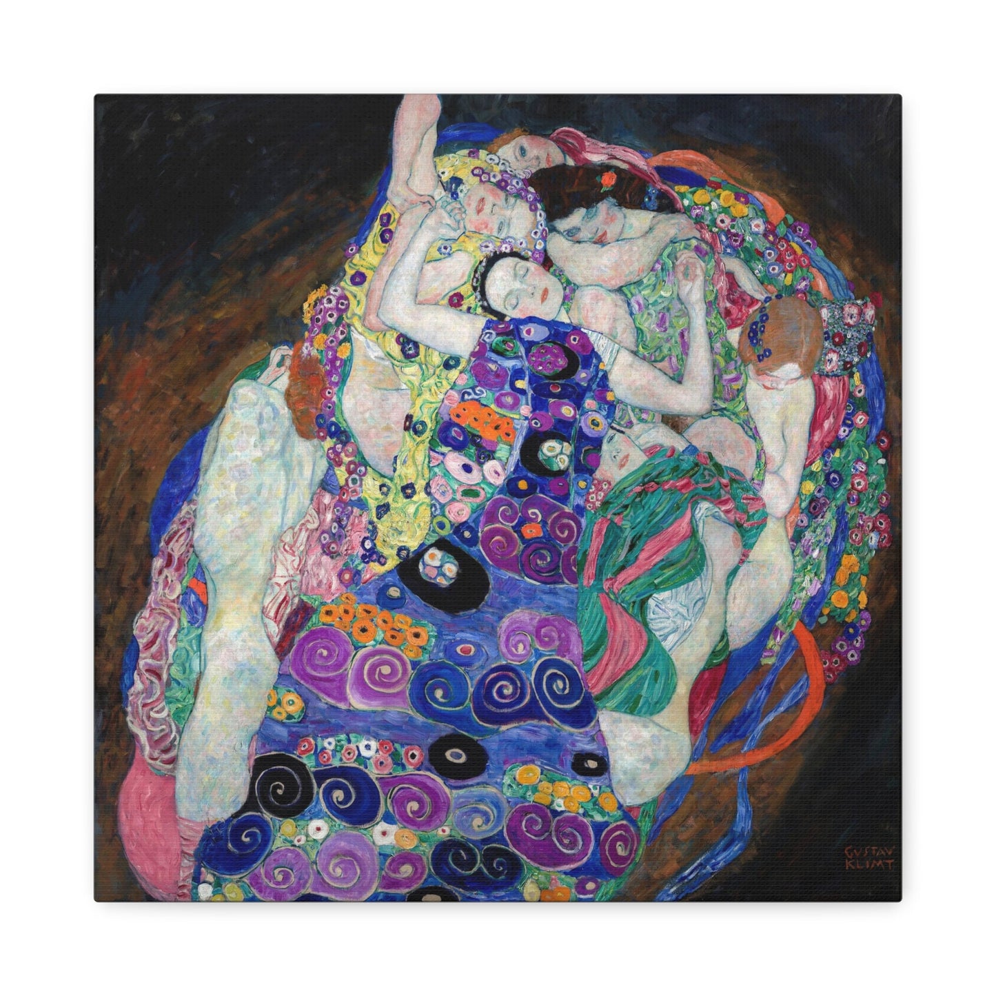 Gustav Klimt The Virgin Stretched Canvas Wall Art, Gustav Klimt Romantic Wall Art, Vintage Art Nouveau Reproduction Print, Ready to Hang