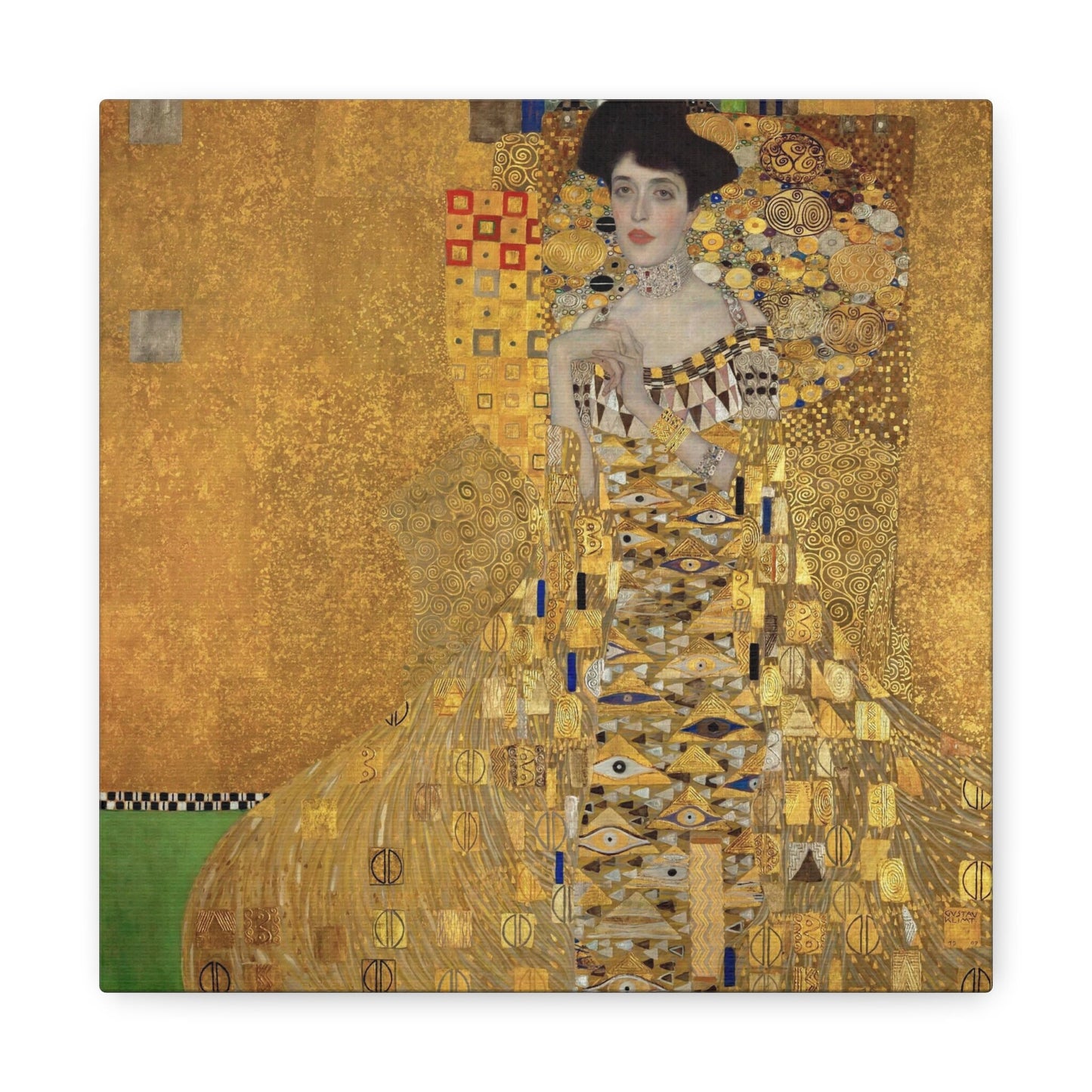 Gustav Klimt Portrait of Adele Bloch-Bauer Stretched Canvas Wall Art, Gustav Klimt Romantic Reproduction Wall Art, Ready to Hang Print