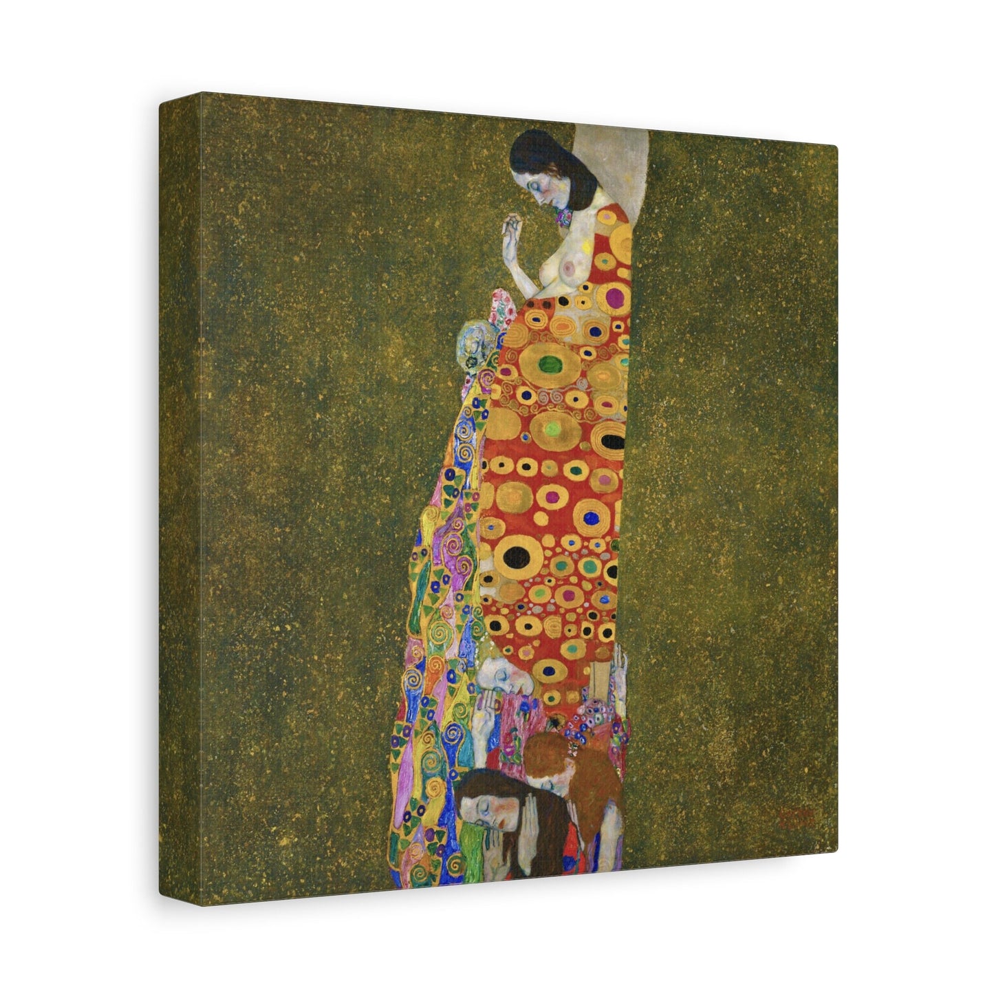 Gustav Klimt Hope II Stretched Canvas Wall Art, Gustav Klimt Romantic Wall Art, Gustav Klimt Hope Reproduction Ready to Hang Canvas Print