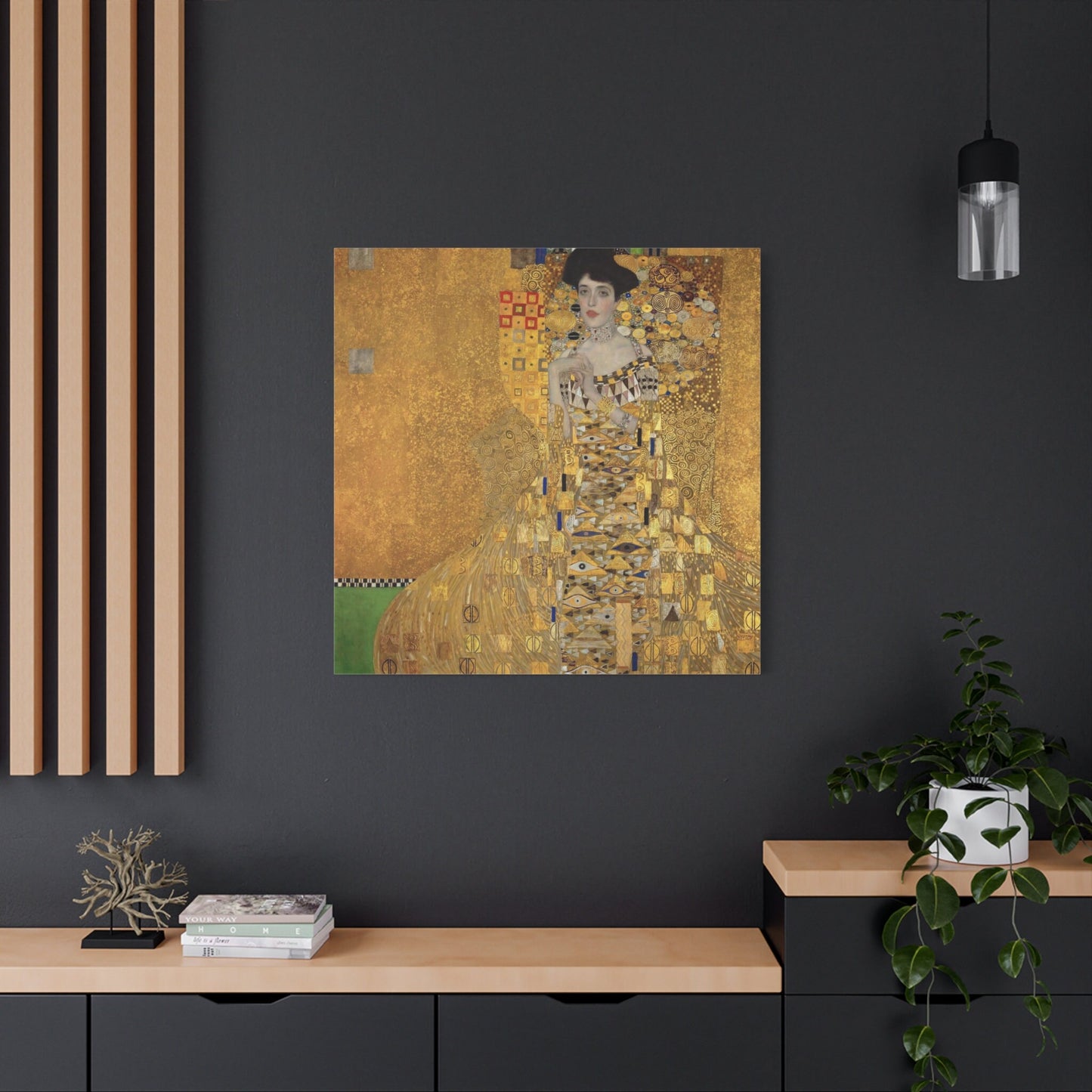 Gustav Klimt Portrait of Adele Bloch-Bauer Stretched Canvas Wall Art, Gustav Klimt Romantic Reproduction Wall Art, Ready to Hang Print