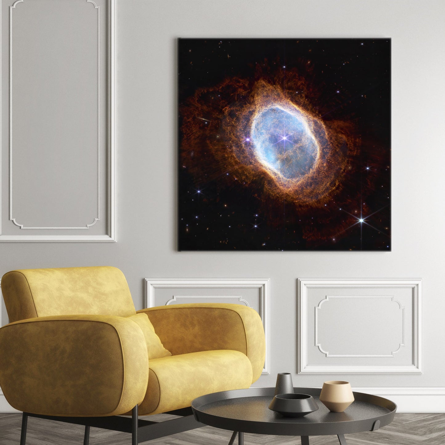 Southern Ring Nebula NASA Stretched Canvas Print, James Webb Space Telescope Images, Deep Field Cosmic Space Telescope Print