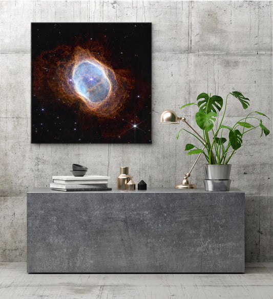 Southern Ring Nebula NASA Stretched Canvas Print, James Webb Space Telescope Images, Deep Field Cosmic Space Telescope Print